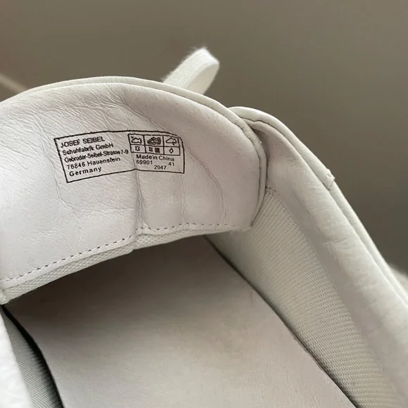 *New JOSEPH SEIBEL Claire 01 white leather sneaker sz41/10.5 - Picture 7 of 13